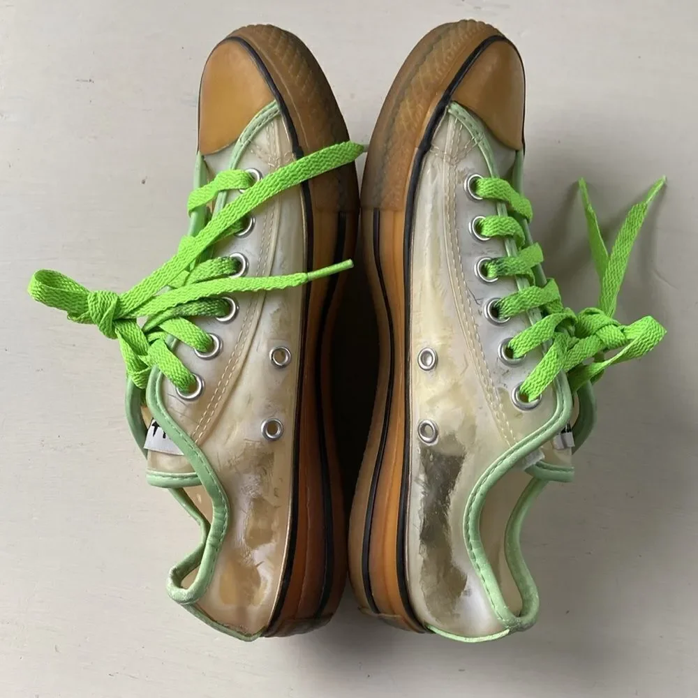 Converse Chuck Taylor Transparent Glow In The Dark Low Top Lace Up Sneakers Sz 5